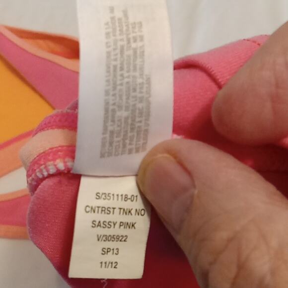 Gap Fit orange pink workout top  Medium - Picture 5 of 8